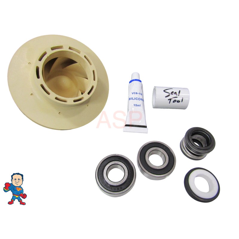 Sundance Spa PUMP 2.5HP IMPELLER, (2) Bearing & SEAL KIT