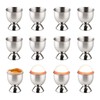 Yitobici Stainless Steel Egg Cups with Base, Stackable, Set of