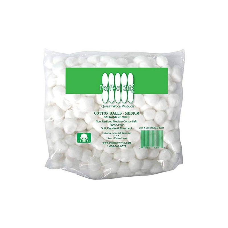 Perfect Stix - Perfect Stix M Cotton Balls- 1000ct- 1M