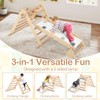 Costzon 3 in 1 Triangle Climbing Set, Kids Montessori Climbing