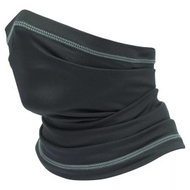 Unbranded Neck Gaiter Bandana Face Mask Sun Cooling Scarf Gator Cover Head for Men Women - Dark Gray Thin