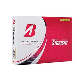 Bridgestone Super Straight Golf Balls, 2023 Model, 12 Balls, Pearl White