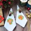 HCRAFT Embroidered Cotton Table Napkin, Cloth Napkins Set of 4