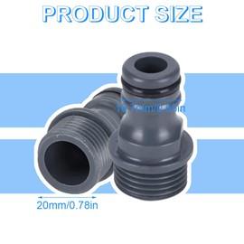 Tomedeks Pack of 4 Hose Connectors, 1/2 Inch Garden Hose Adapter, ABS Plastic Garden Hose Coupling Nipple 1/2 Inch Hose Connection G1/2 Male Thread for Tap Adapter