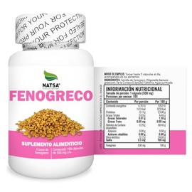 NATSA Fenogreco 100 cápsulas, calidad Premium