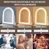 Gvnkvn Curved Makeup Vanity Mirror with Lights 17.2" Large LED