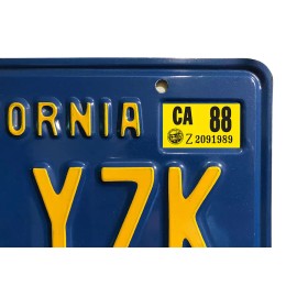 1988 California License Plate Registration Sticker, YOM, CA DMV