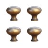 Tiazza 4pcs Solid Brass Knobs Antique Cabinet Drawer Small Pulls