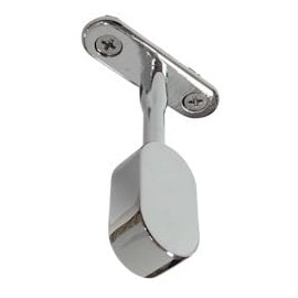 Oval Closet Rod End Hanger |15mm x 30mm | Polished Chrome | 1 Pack