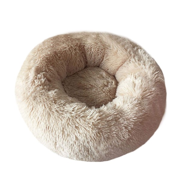 BODISEINT Modern Soft Plush Round Pet Bed for Cats or