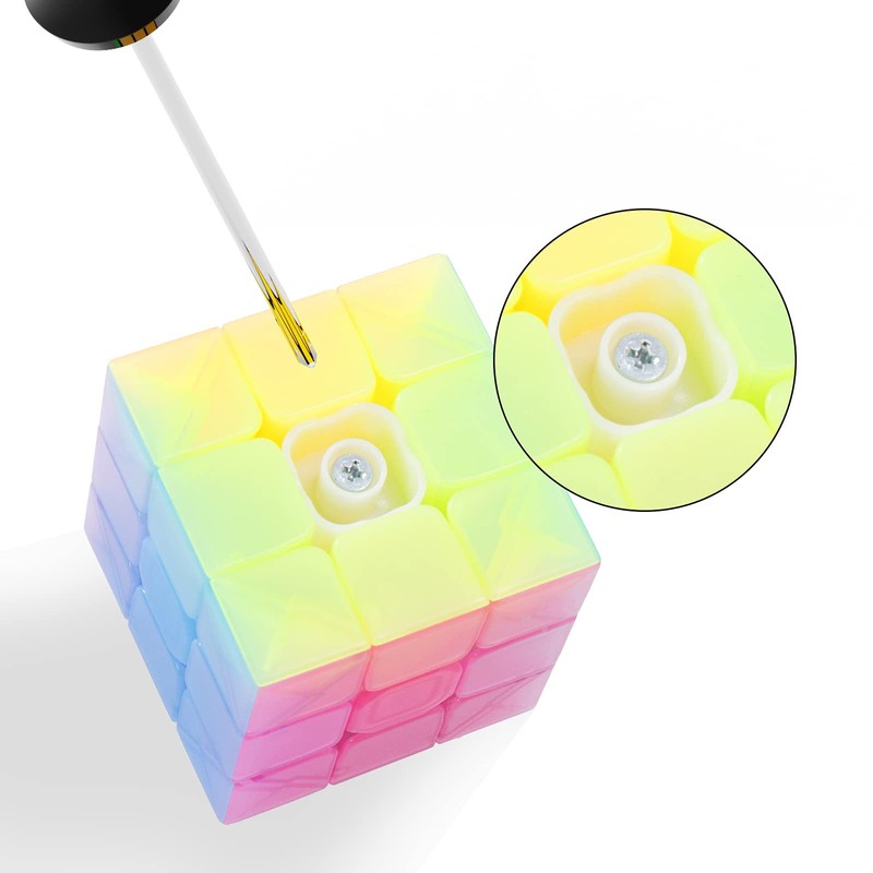 ROXENDA Magic Cube Jelly 3X3 Speed Cube Magic Cube 3X3X3