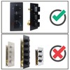 HOMEDEC Square 3-handle 3-way Shower Valve Cartridge Replacement Part Full