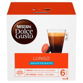 NESCAFÉ Dolce Gusto Lungo Decaff Coffee Pods, 16 Capsules (16 Servings)