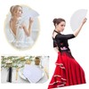 Wzenclave 4Pcs Hand Fans Foldable Folding Fans Silk Fabric Fan