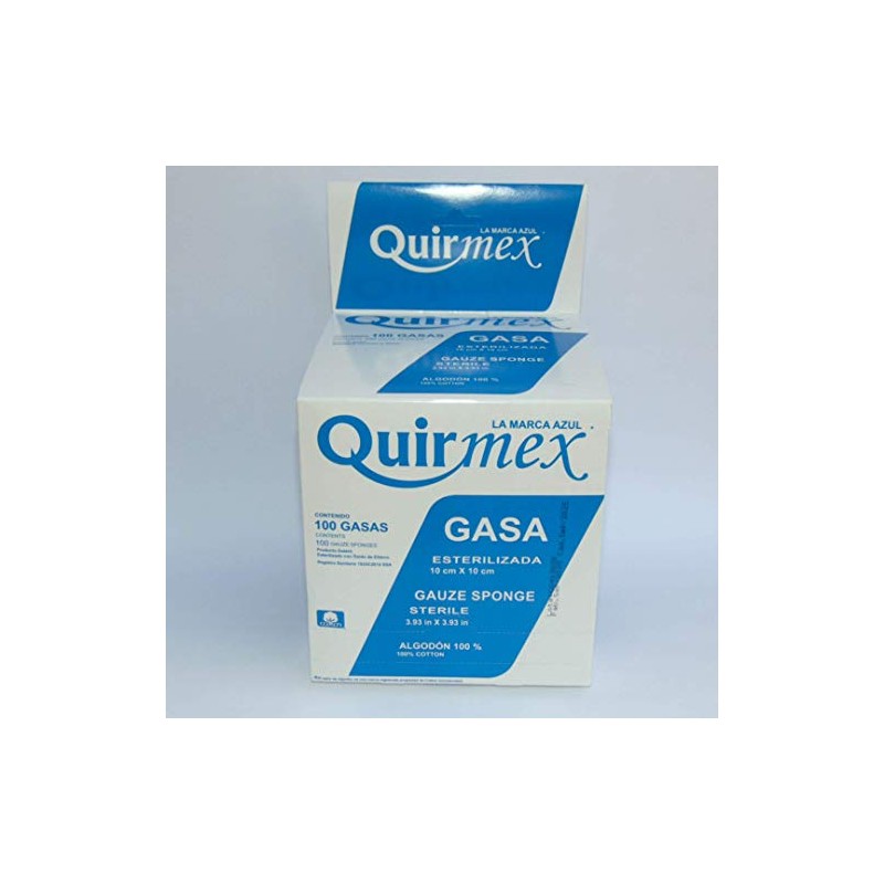QUIRMEX - Gasa Esterilizada de 10x10cm Caja con 100 sobres