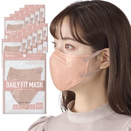 [アイリスオーヤマ] 【60枚セット】 マスク 不織布 バイカラー ツートンカラーマスク DAILY FIT MASK 立体 ふつうサイズ 5枚入 RK-F5SUA ピンクベージュ×アッシュピンク