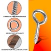 HENK Eye Screw Hooks, Eye Bolts, Pack of 100, Shiny