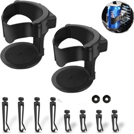 2Pcs Cup Holder for Car, Multi-Function Car Cup Holder Organizer with 6 Air Vent Clips, Car Trash Can, Hanging Cup Holder Expander for Car Air Vents, Vehicle Beverage Organizer Suitable for Cars