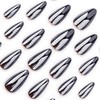 Black Press on Nails Almond Fake Nails Medium False Nails