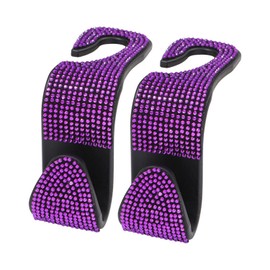 Andazododc Storage Hooks (Purple, Pack of 2) Metal & Plastic Car Interior Accessories for Hanging Bags, Preventing Toppling and Leaking