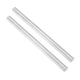 sourcing map Aluminum Solid Round Rod Lathe Bar 15mm x 250mm for DIY Craft Tool 2 Pcs