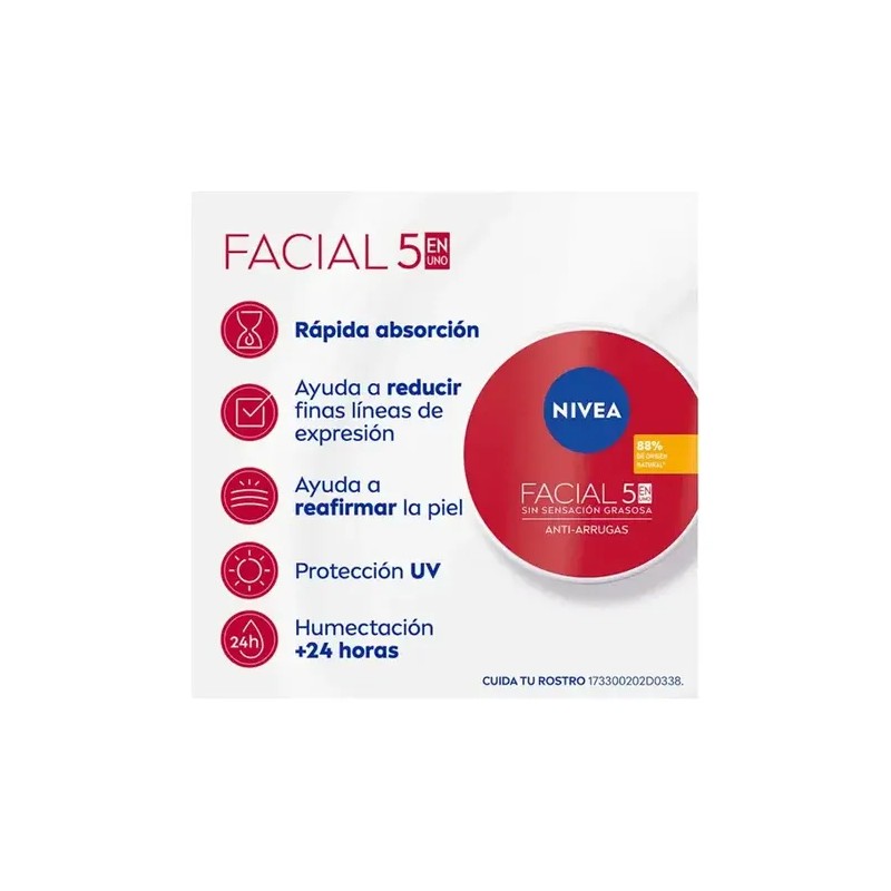 Nivea Crema Facial 5 En 1 Cuidado Anti-arrugas 200ml