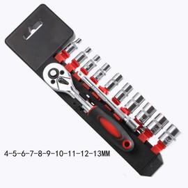 ULTECHNOVO Ratchet Wrench Set Screwdriver 12-piece Socket Tool Kit for All Vehicle Maintenance