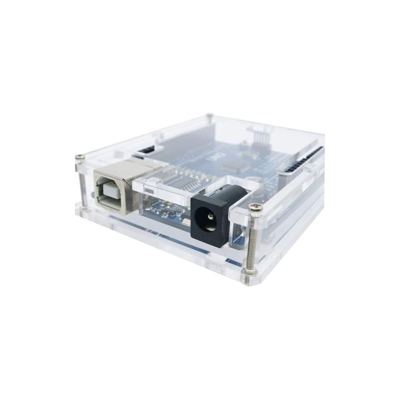 UNIT ELECTRONICS Carcasa de Acrilico para Arduino Uno R3 /