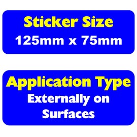 1 x Sticker Polite Notice No Food or Drink to be Consumed in this Vehicle Hygiene Warning Sign Car Cab Health and Safety Security Risk Notice Protection Landscape Taxi Label 125x75mm TX4