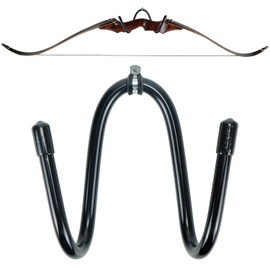 Bow Hanger Display Flexible Archery Rack Bow Wall Mount Holder Wall Hook Stand for Your Bow, Rubber Protection and No Scratches