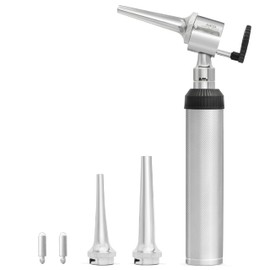 AIESI® Veterinary Professional Open Heart White Light LED 3 V Lighting with 3 Stainless Steel Cones VETSCOPE