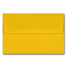 PT Vibrant Colorful A7 Envelopes - 50 Pack Perfect for 5x7 Cards Square Flap (Lemon Drop)