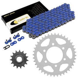 Caltric Blue Drive Chain And Sprocket Kit for Kawasaki ZZR600 ZX600J 2005-2008