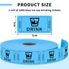 Moguri Pack of 1000 Value Tokens Roll, High-Quality Blue Drinks