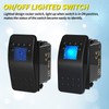 Joinfworld Marine Rocker Switch 12V 24V Lighted Rocker Switch 12