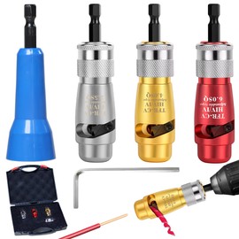 ECWatts Wire Stripper & Twister Tool for Drill - Stripping, Peeling & Twisting Tool for Corded or Cordless Drills - Includes 3 Wire Strippers, Nut Twister, Post, Allen Wrench, Solid Carry Case