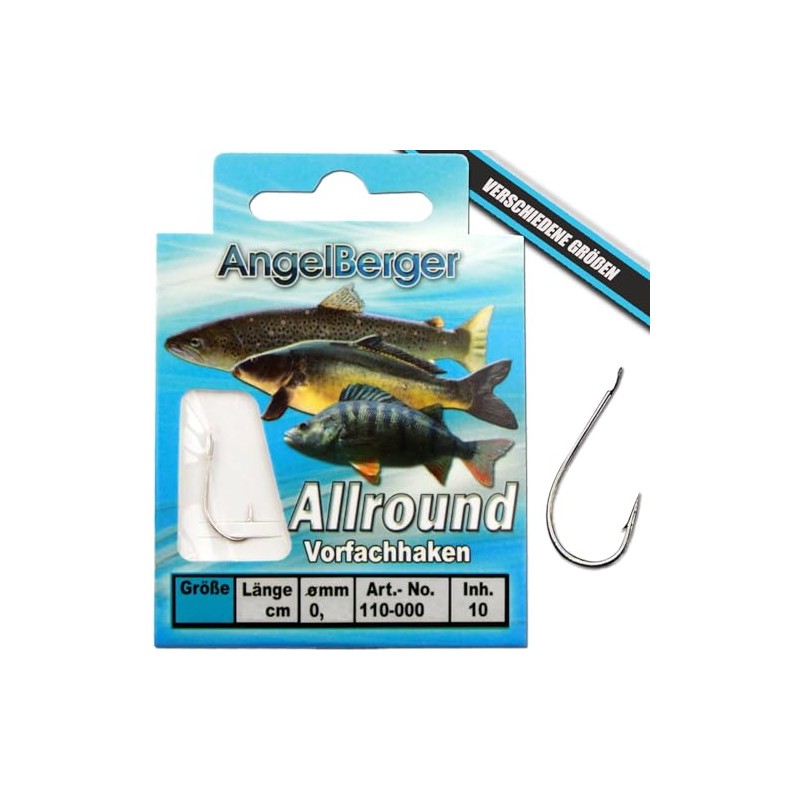 Angel Berger Leader Hook Tied Hooks (All-Round, Size 6 0.22