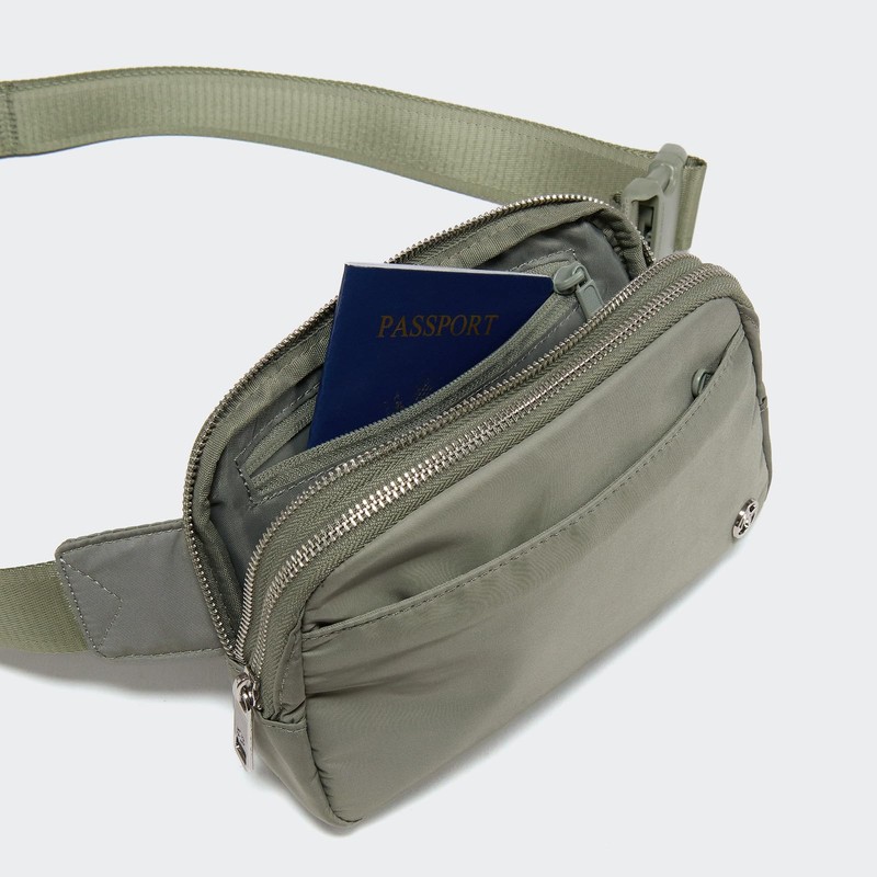 Pander Everywhere Belt Bag for Women, 5 Zipper Pockets RPET