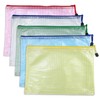 FLE-002 Zippered File Case, A5, Set of 5 Colors, Mesh,