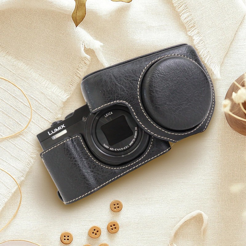 VOVMOEYA for Panasonic Lumix DC-ZS99 Case - PU Leather Scratch-Resistant