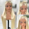 13x6 613 Blonde Lace Frontal Wigs, HD Glueless Synthetic Straight