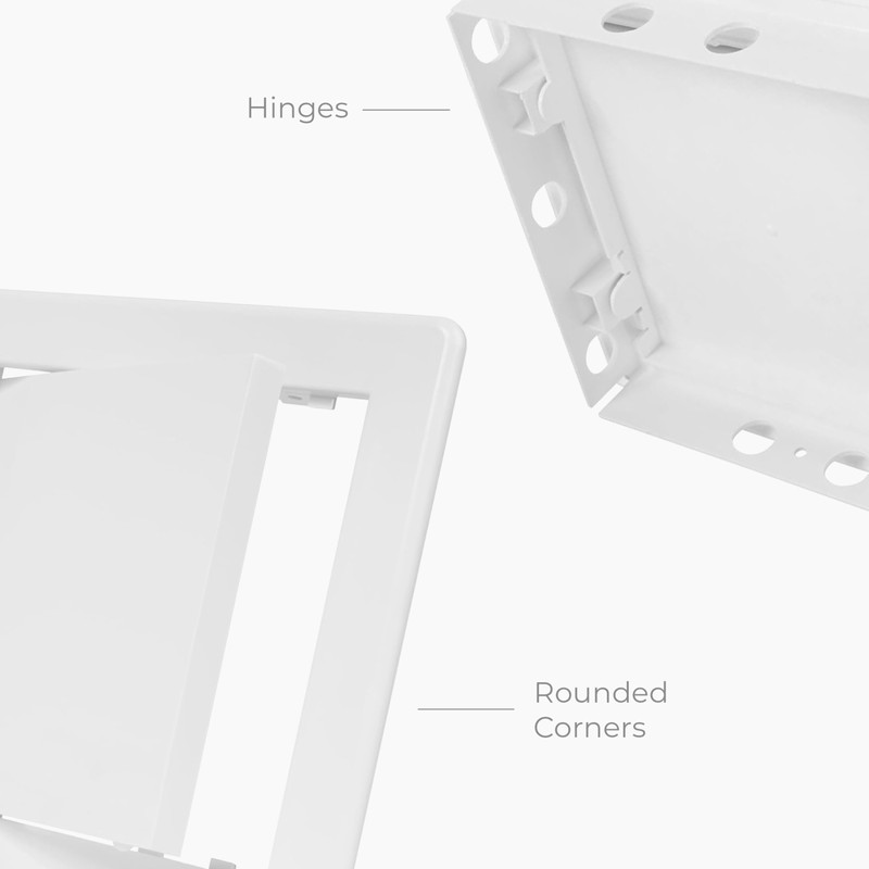 HVAC OV 6 x 6 Inch White Square ABS Plastic