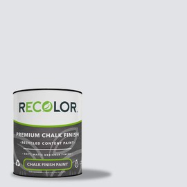 RECOLOR Recycled Interior Matte Finish Latex Paint for Walls and Furniture, 1 Quart, Chalk - Peace