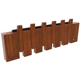 Tlongxia Wall Mounted Coat RackHooks Piano Key Hangers Natural Solid Wood Hanger Non-Woven Fabric Clothes Hangers for Closet, Kitchen, Bedroom, Bathroom, Entryway (Led Walnut, 6 Hooks)