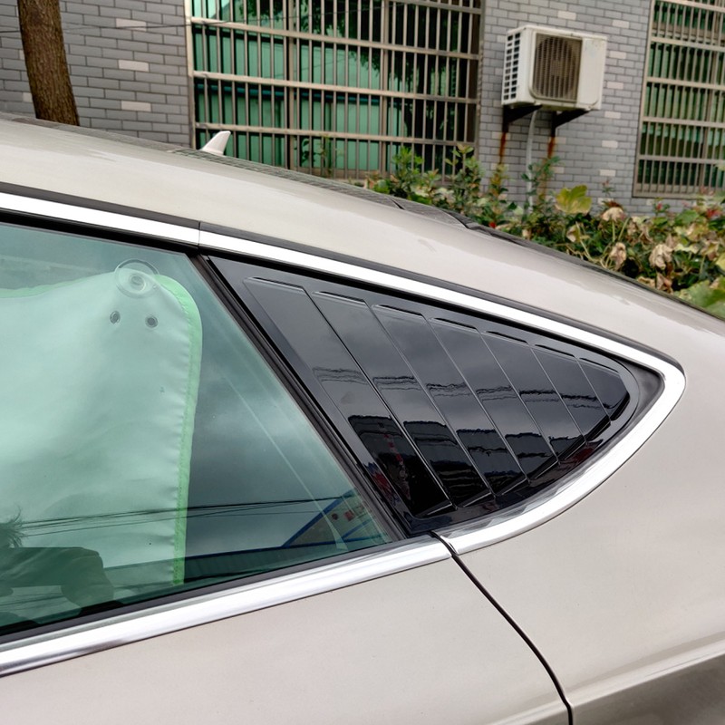 Vehicle Modification Window Louver Bright Black Side Window Scoop Cover