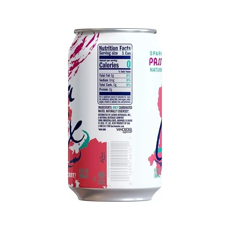 LaCroix Sparkling Water, Passionfruit, 12 Fl Oz (Pack of 8)