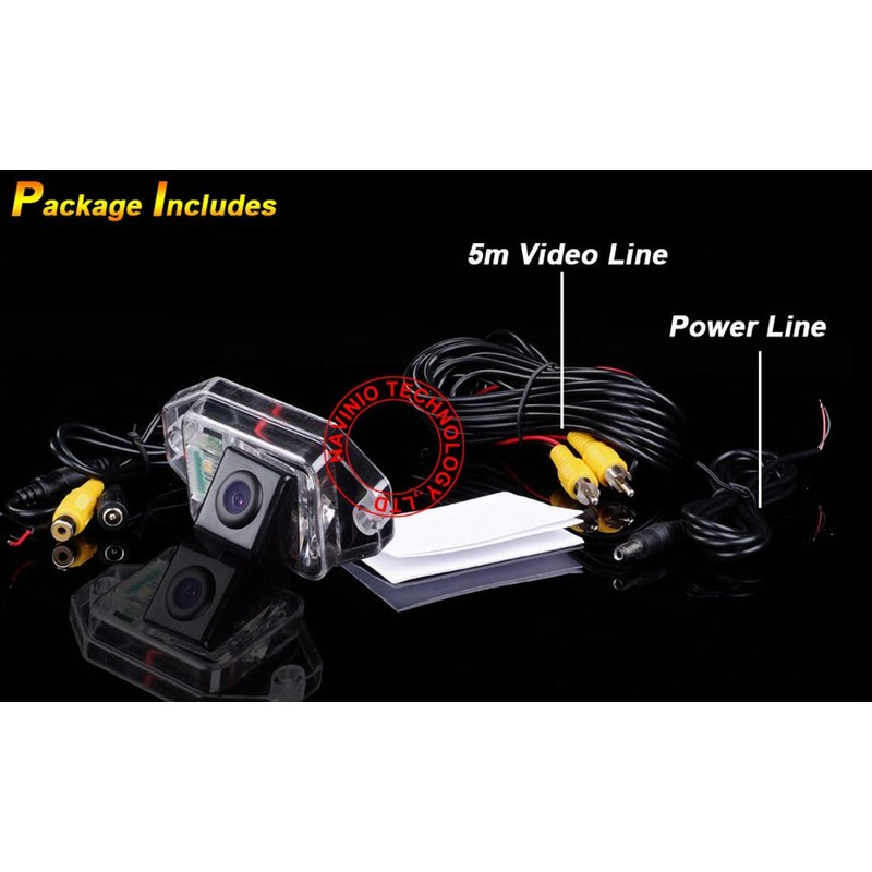 Reversing camera, vehicle-specific camera, inconspicuously integrated into the license plate