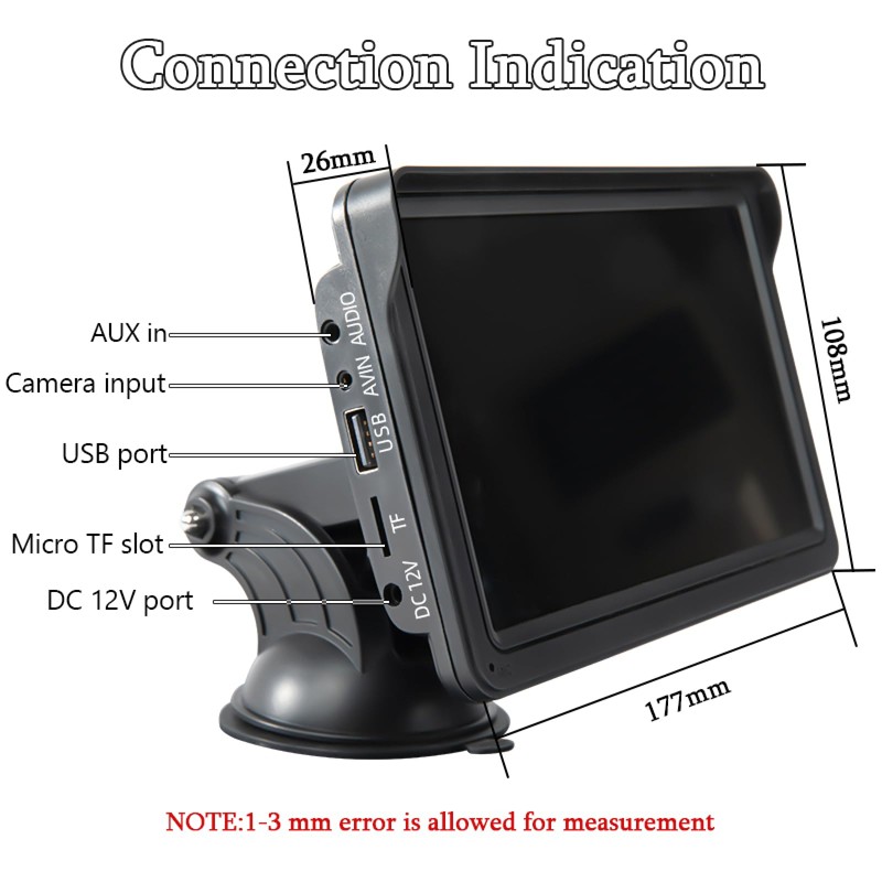 Eunavi 7" Portable Car Stereo Wireless CarPlay & Android Auto