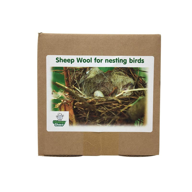 Multi species bird nest box with Free sheep wool nesting