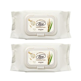 Rice Daily Brightening Cleansing Tissues (80 sheets each) / 라이스 데일리 브라이트닝 클렌징티슈 80매 2개